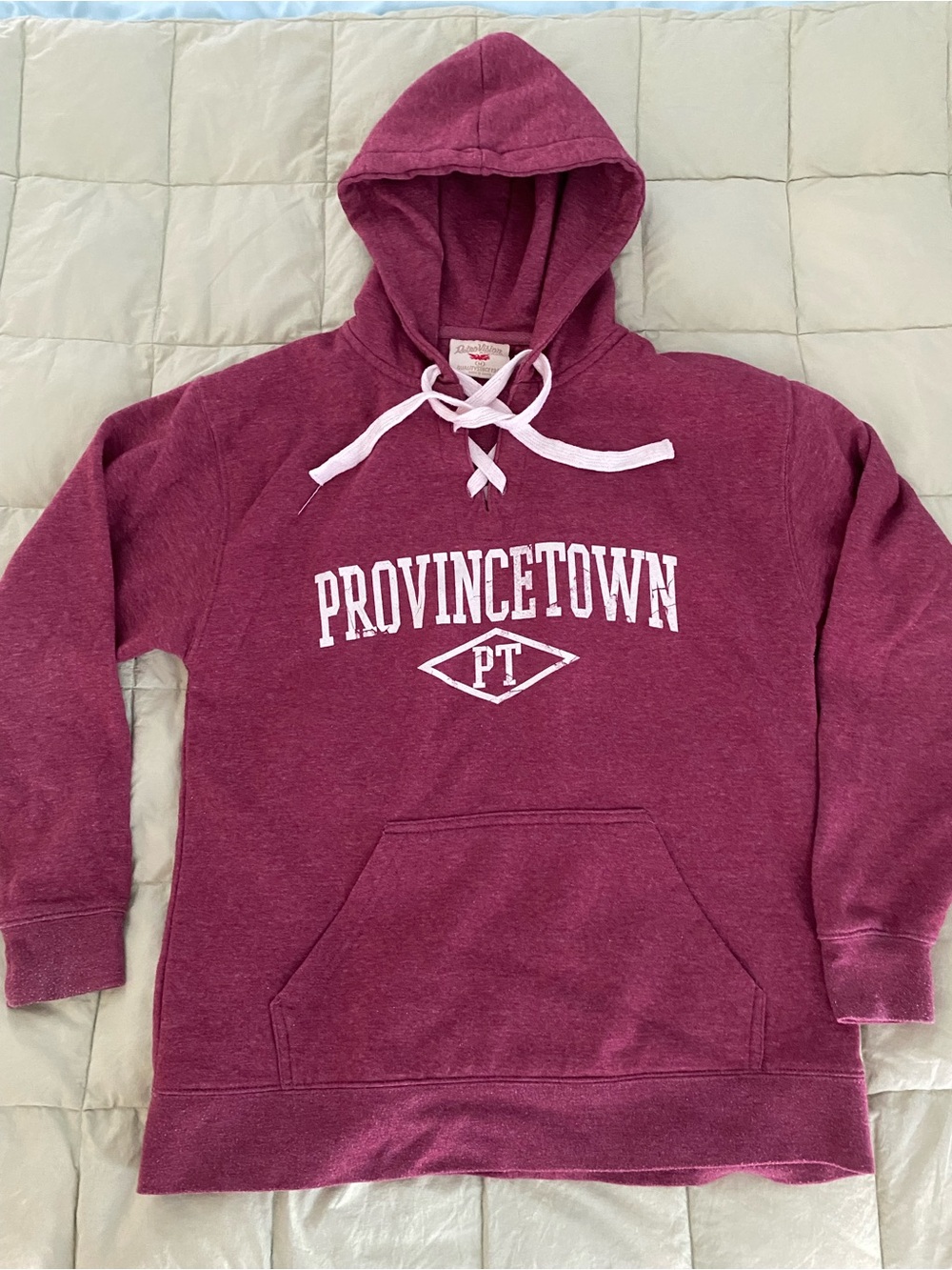 Cape Cod/Provincetown  Maroon Hooded Sweatshirt - Classic PT Pullover